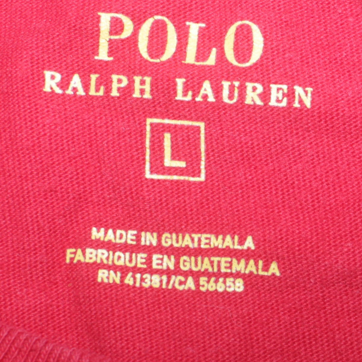 Ralph Lauren Boys Red Cotton Logo Short Sleeve T-Shirt Size L