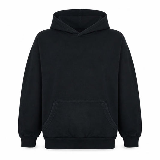 Adidas Womens Black Pullover Hoodie L Relaxed Fit Cotton Blend