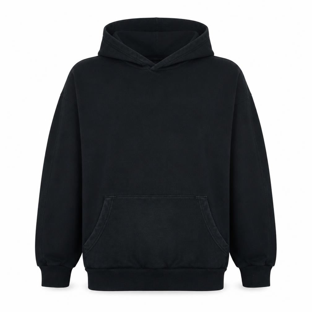Adidas Womens Black Pullover Hoodie L Relaxed Fit Cotton Blend