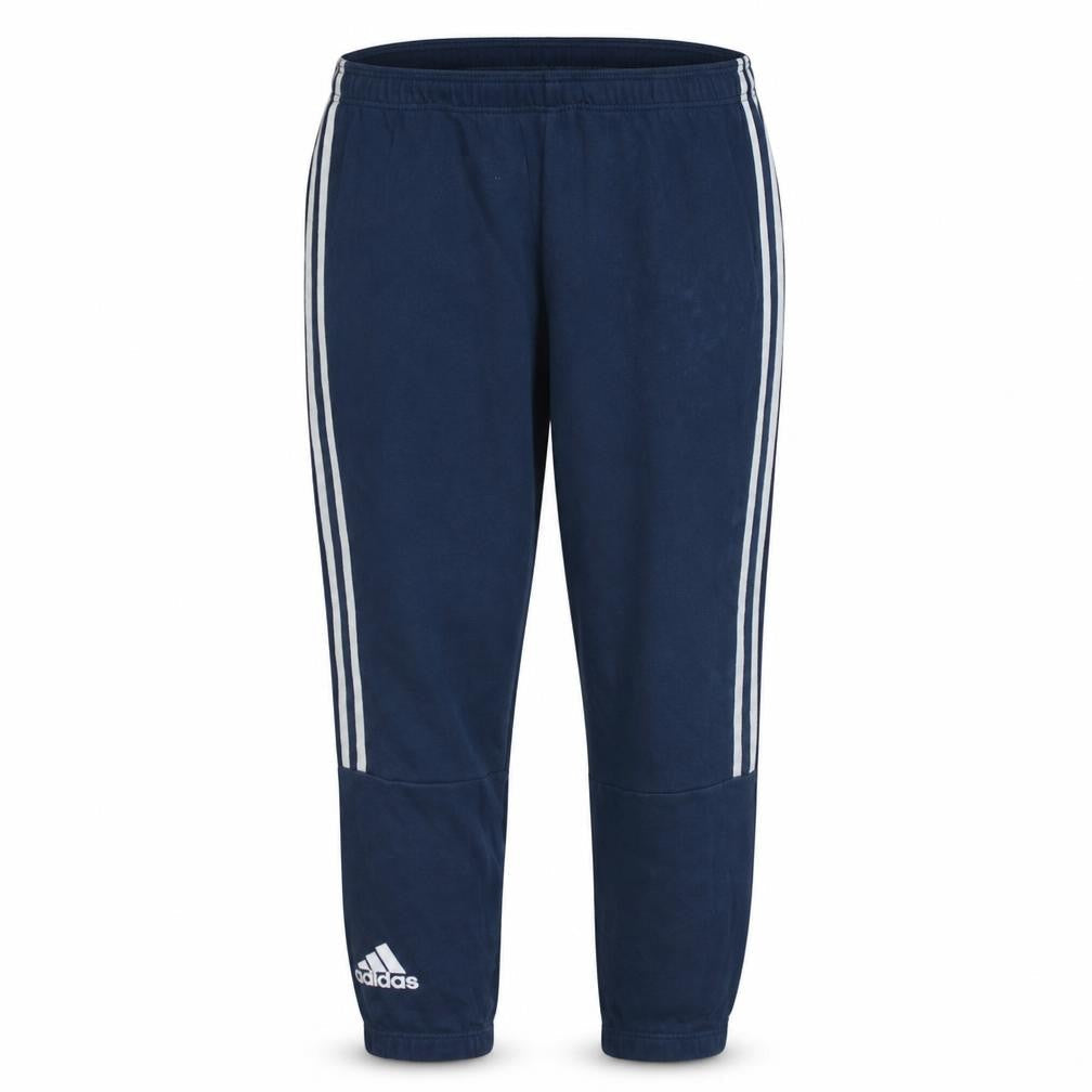 Adidas Men's Blue Jogger Trousers Regular Fit Fleece Comfort Pants