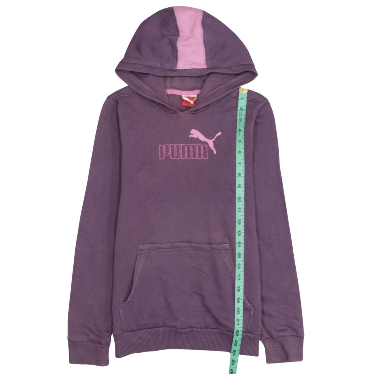 Puma Girls Purple Pullover Hoodie 14 Years Logo Sportswear