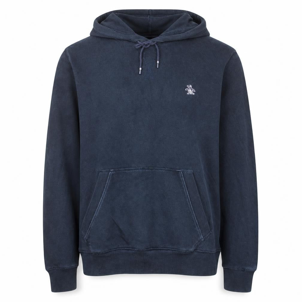 Original Penguin Men's Blue Pullover Hoodie Size M Fleece Cotton Blend