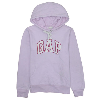 Gap Women Lilac Logo Pullover Hoodie Size M Cotton Blend