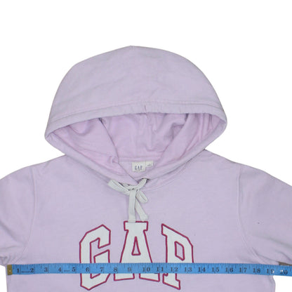 Gap Women Lilac Logo Pullover Hoodie Size M Cotton Blend