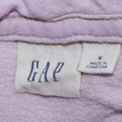 Gap Women Lilac Logo Pullover Hoodie Size M Cotton Blend