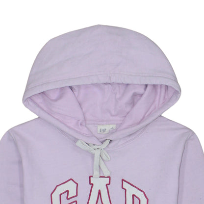 Gap Women Lilac Logo Pullover Hoodie Size M Cotton Blend