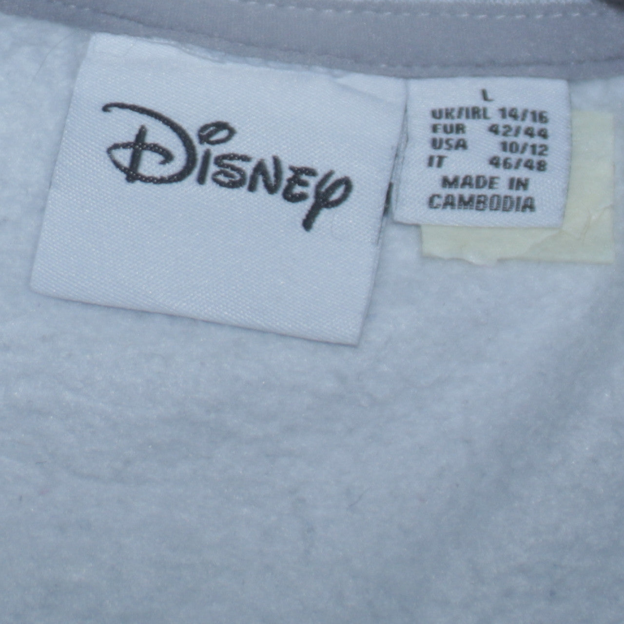 Disney Primark Women’s Grey Stitch Sweatshirt L Pullover Crew Neck