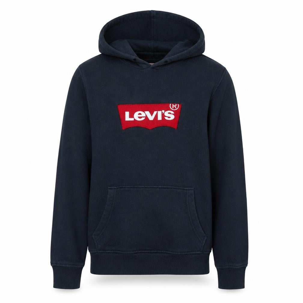 Levi's Men's Blue Pullover Hoodie Small Logo Fleece Sweatshirt