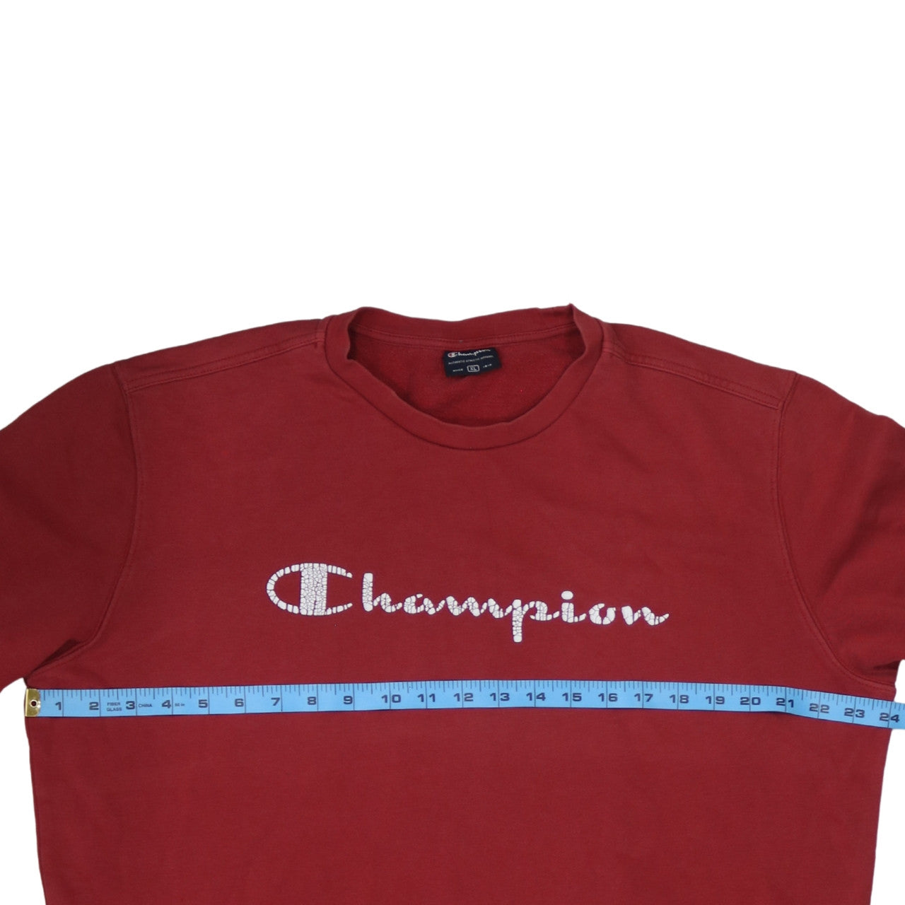 Champion Men Red XL Pullover Sweatshirt Crew Neck Logo Sports Fleece