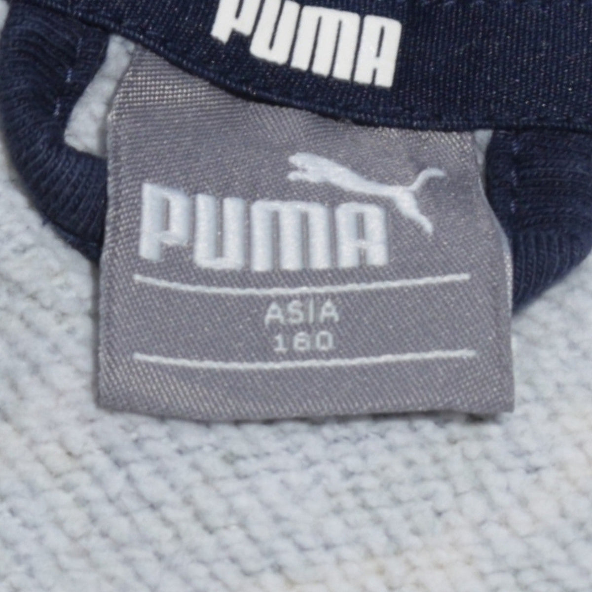 Puma Boys Blue Grey Full Zip Hoodie Size 12-13 Years Graphic Print