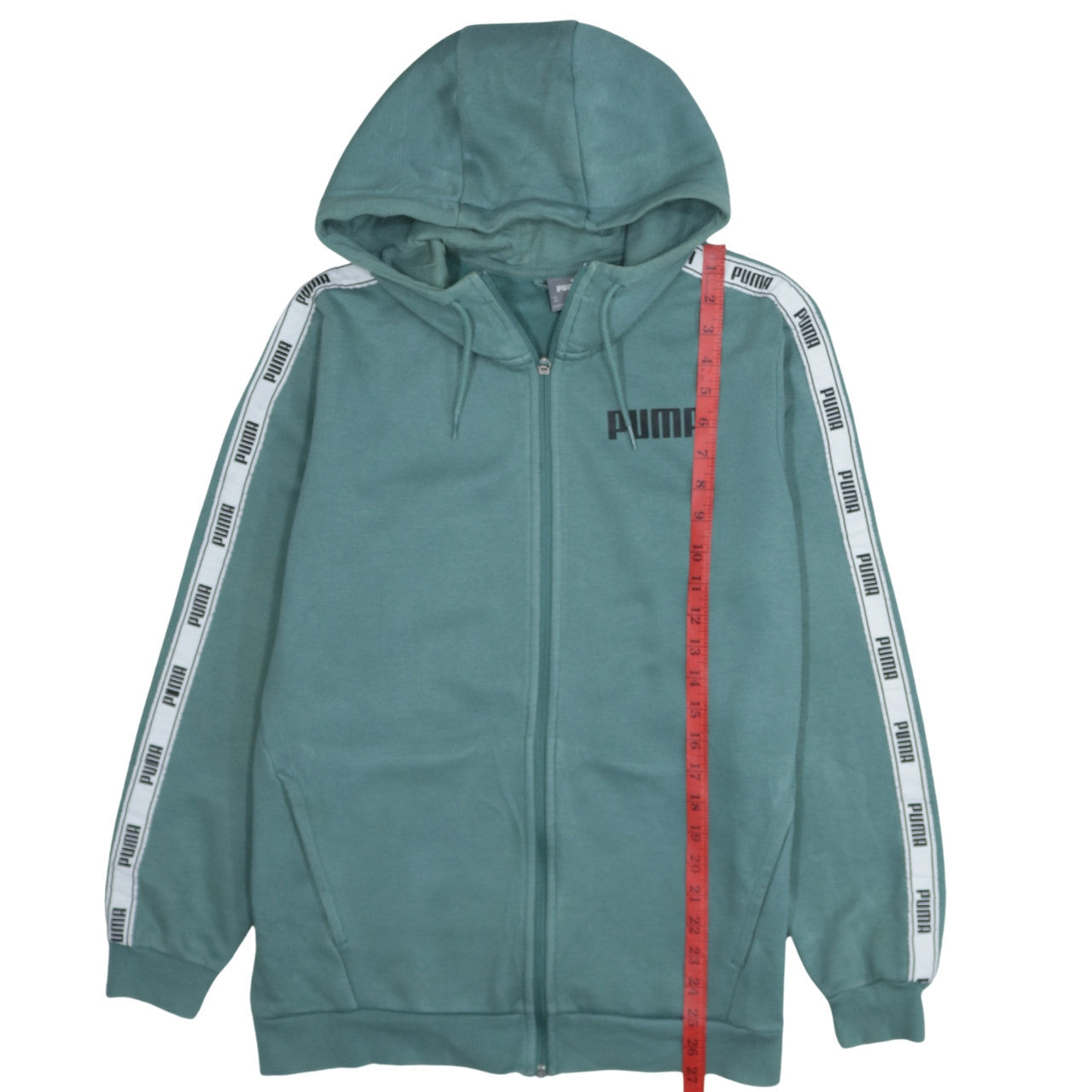 Puma Men's Green Full Zip Hoodie Size M Sports Style