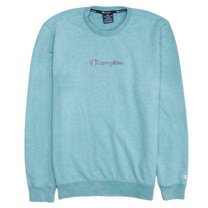 Champion Women's Blue Small Pullover Crew Neck Sweatshirt