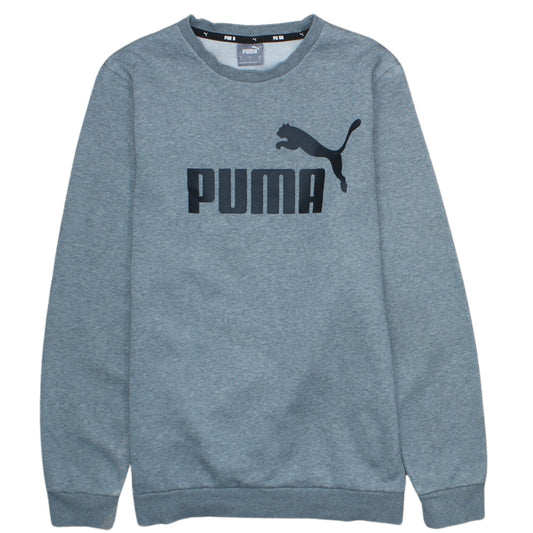 Puma Men's Grey Crew Neck Pullover Sweatshirt Size S