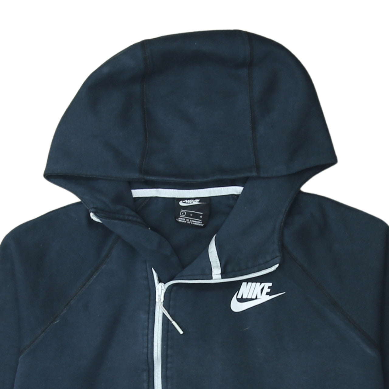 Nike Mens Blue Full Zip Hoodie L Sportswear Cotton Blend