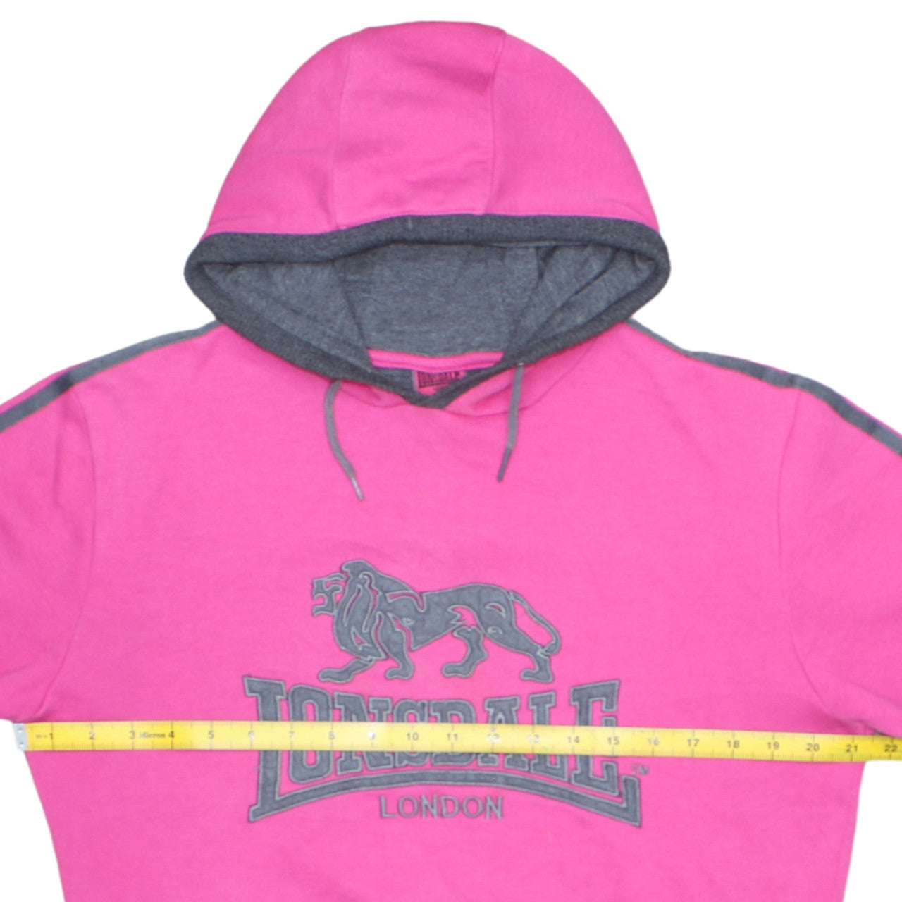 Lonsdale Women Pink Pullover Hoodie Size 14 Logo Sportswear