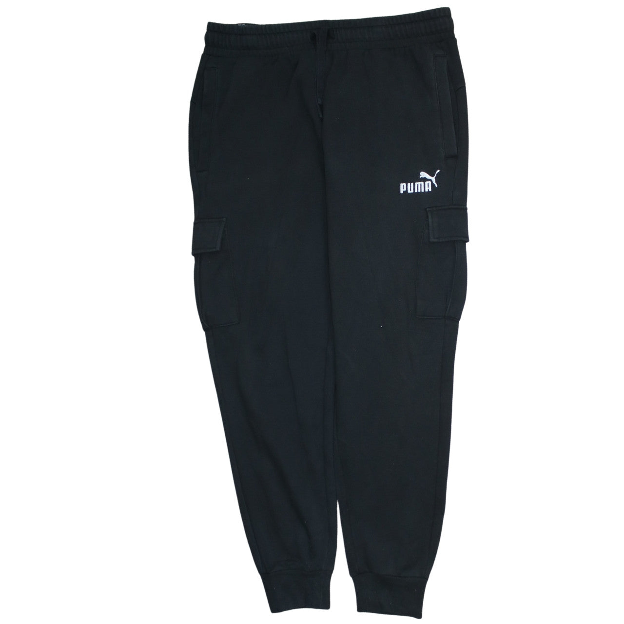 Puma Men's Black Cargo Jogger Trousers L Regular Fit