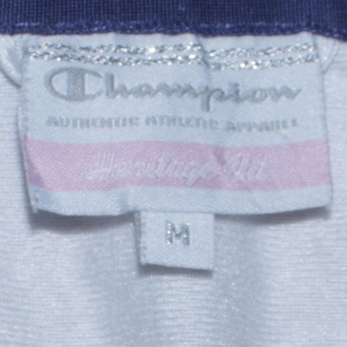 Champion Women White & Blue Full Zip Heritage Fit Sweatshirt M