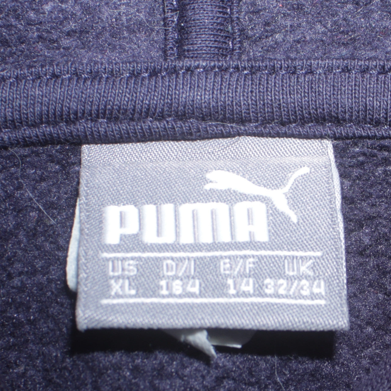 Puma Boys Navy Blue Pullover Hoodie Size 14 Years Cotton Blend Sportswear
