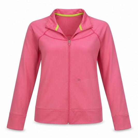 Under Armour Womens Pink Full Zip Sweatshirt Size L Semi-Fitted