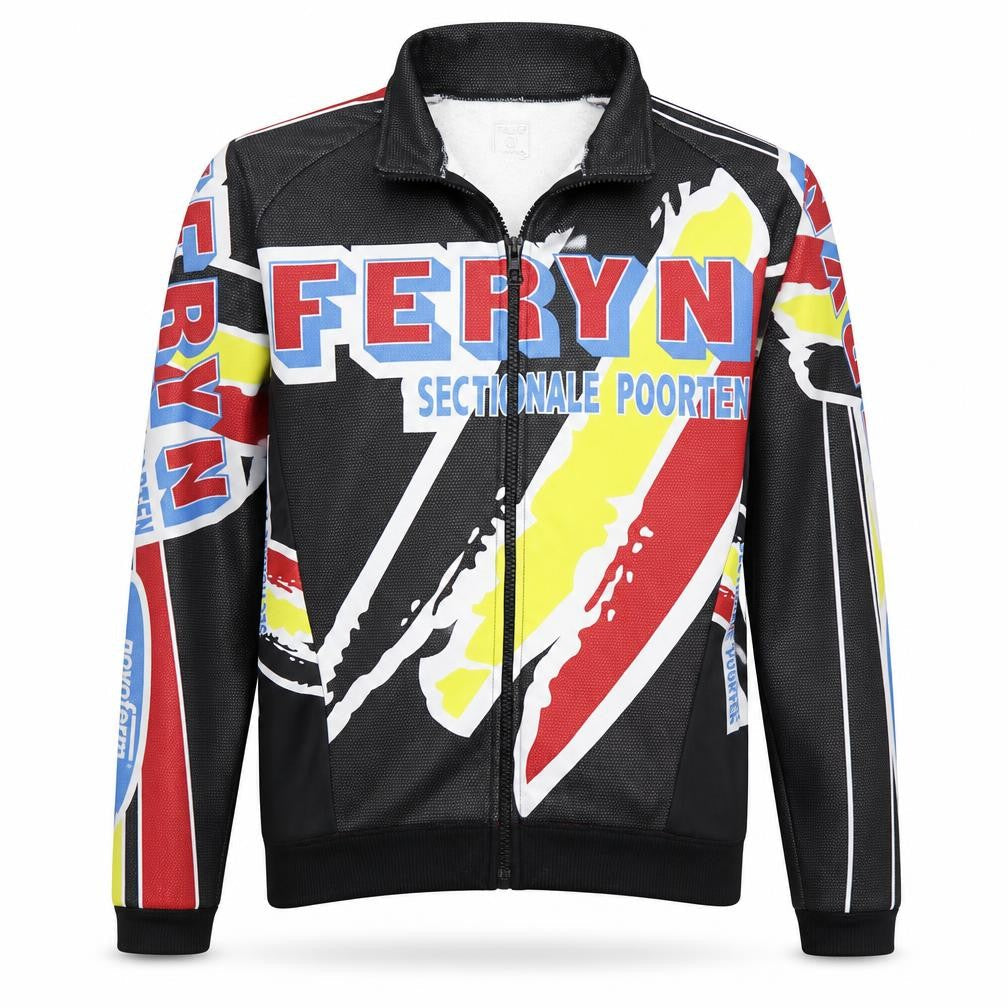 FERYN Men's Multicoloured Full Zip Cycling Sweatshirt Size L