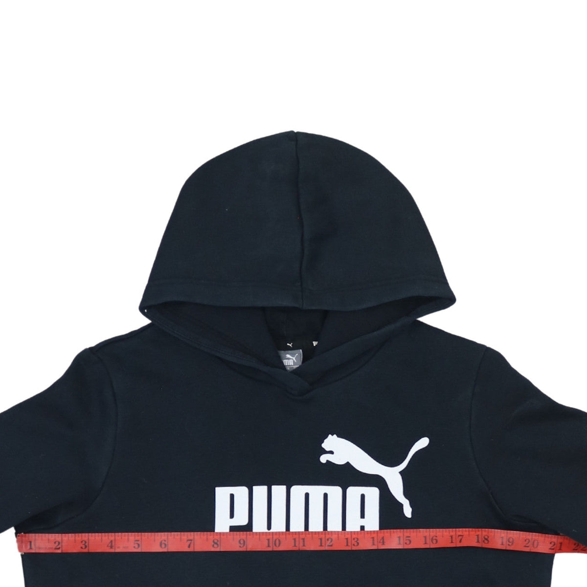 Puma Boys Black Pullover Hoodie L Logo Fleece Sportswear