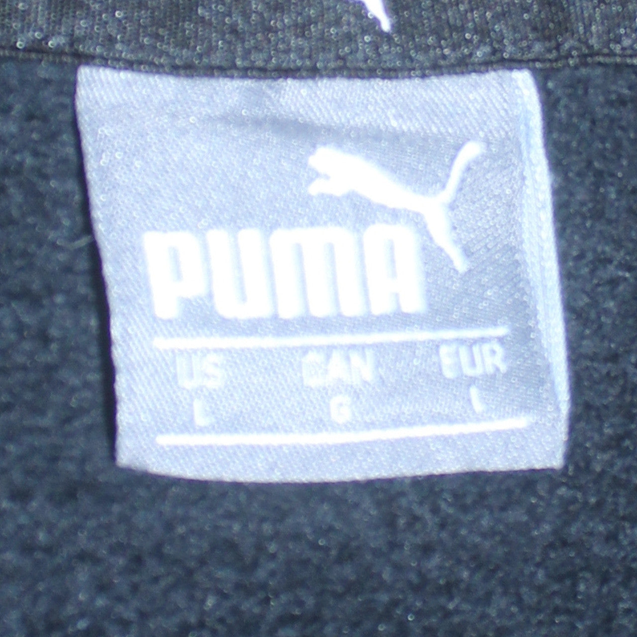 Puma Boys Black Pullover Hoodie L Logo Fleece Sportswear
