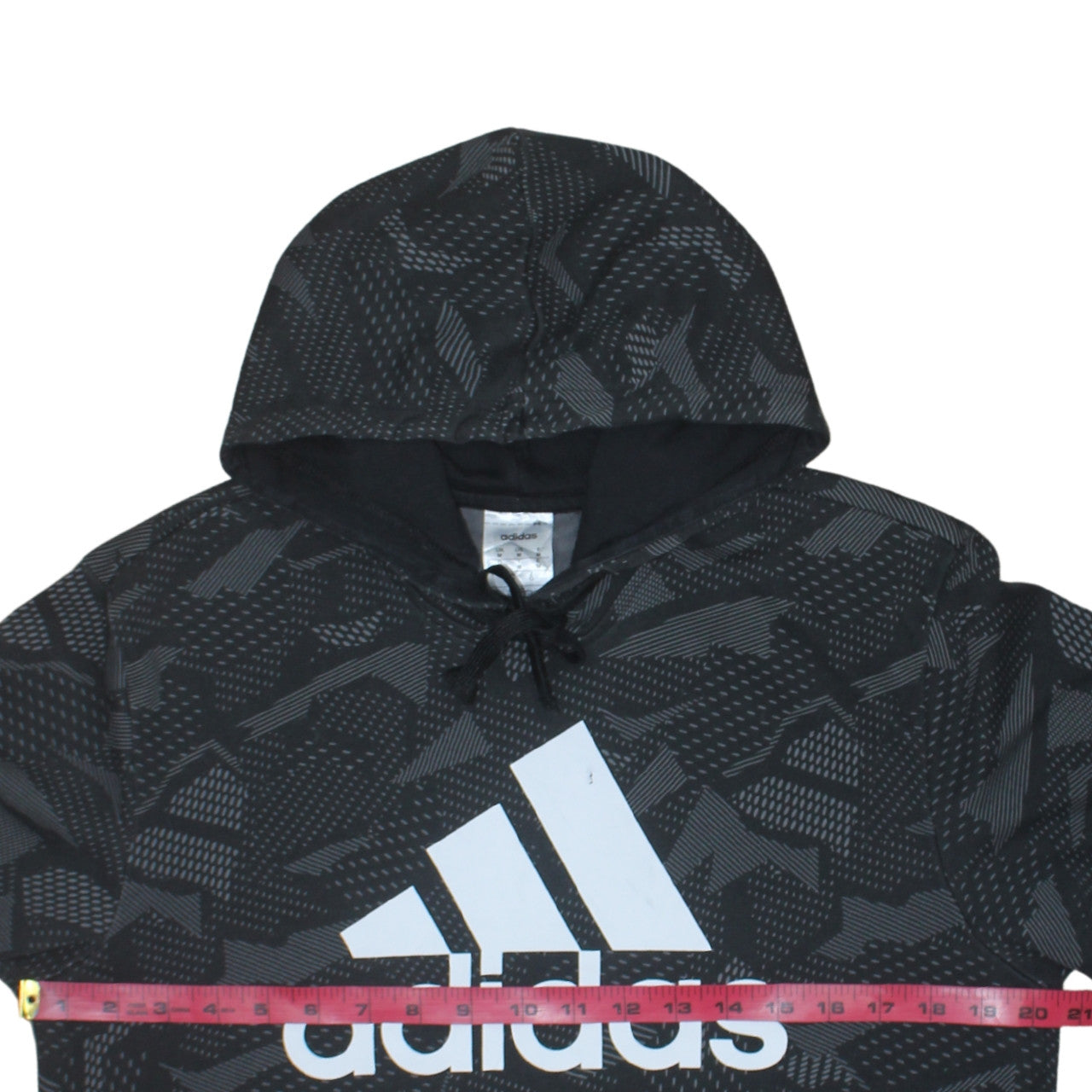Adidas Men's Black Graphic Print Pullover Hoodie Size M