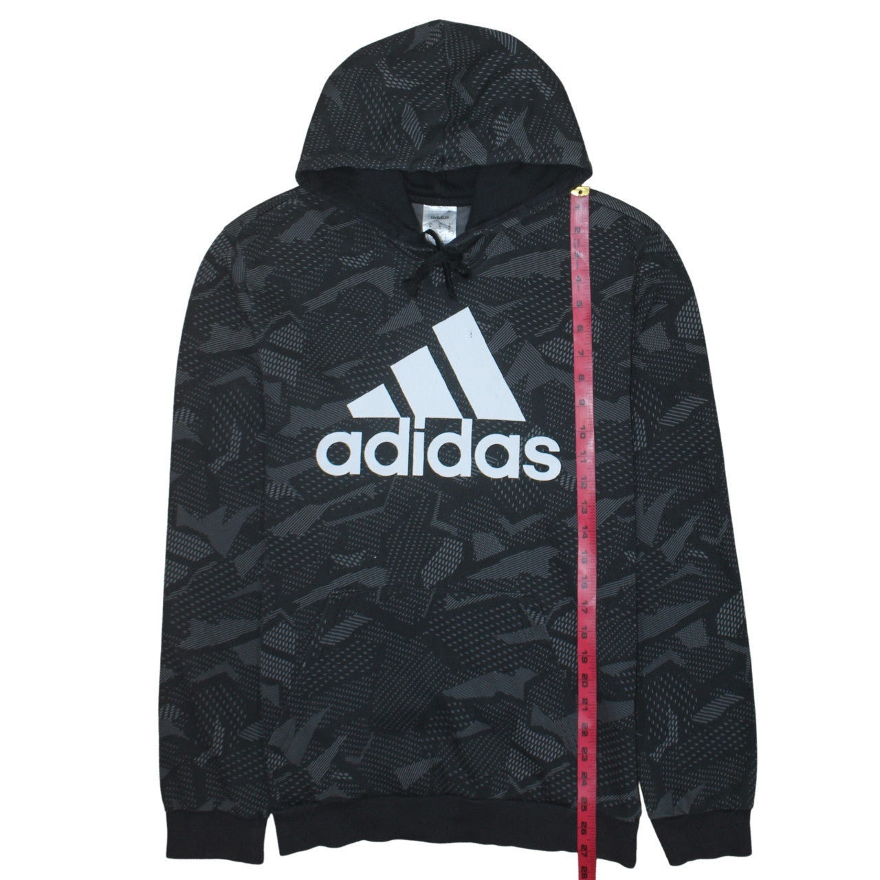 Adidas Men's Black Graphic Print Pullover Hoodie Size M