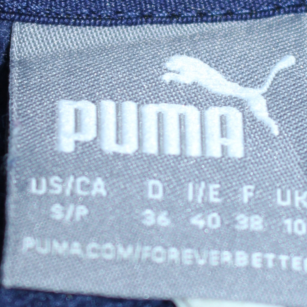 Puma Women's Blue Pullover Hoodie Size 10 Logo Print Fleece