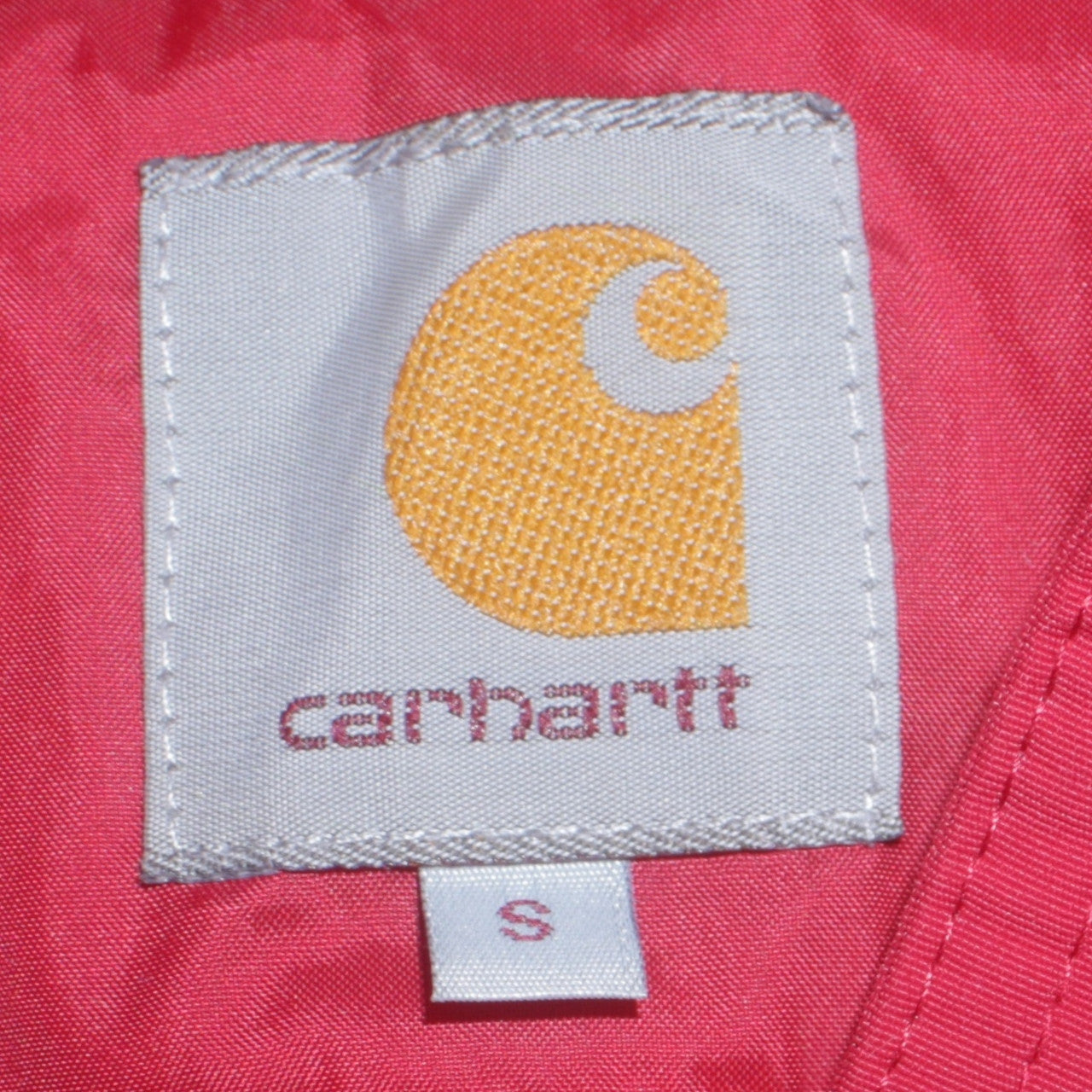 Carhartt Men's Red Hooded Nylon Winter Jacket Size S