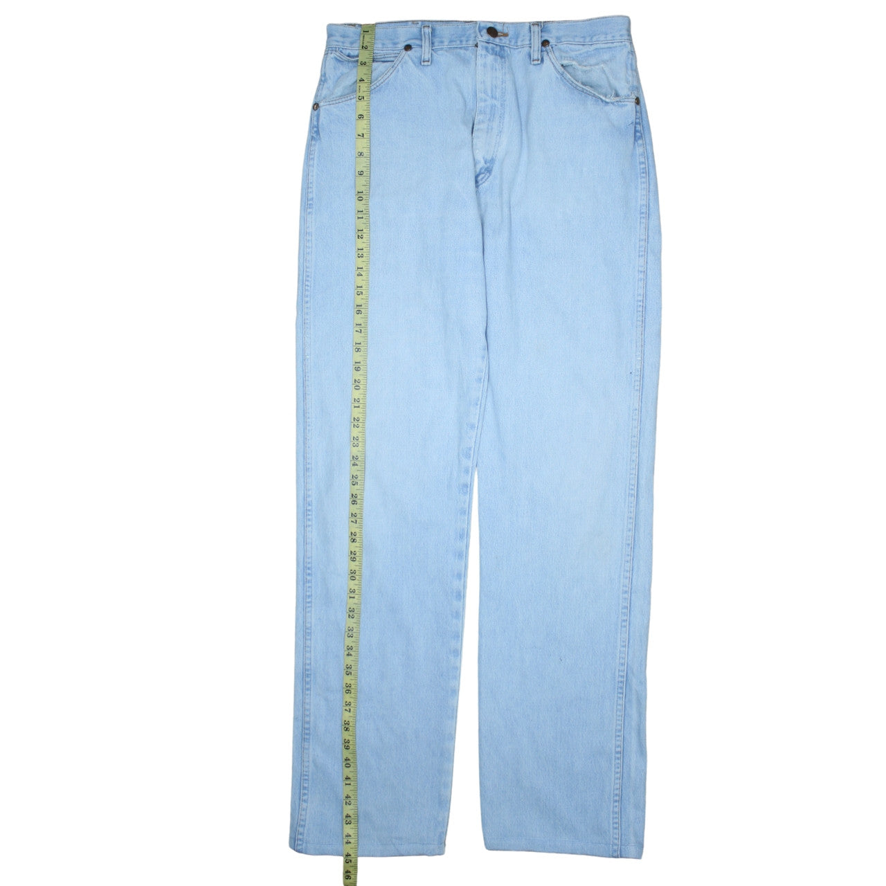 Wrangler Men's Blue 34x36 Straight Leg Denim Jeans