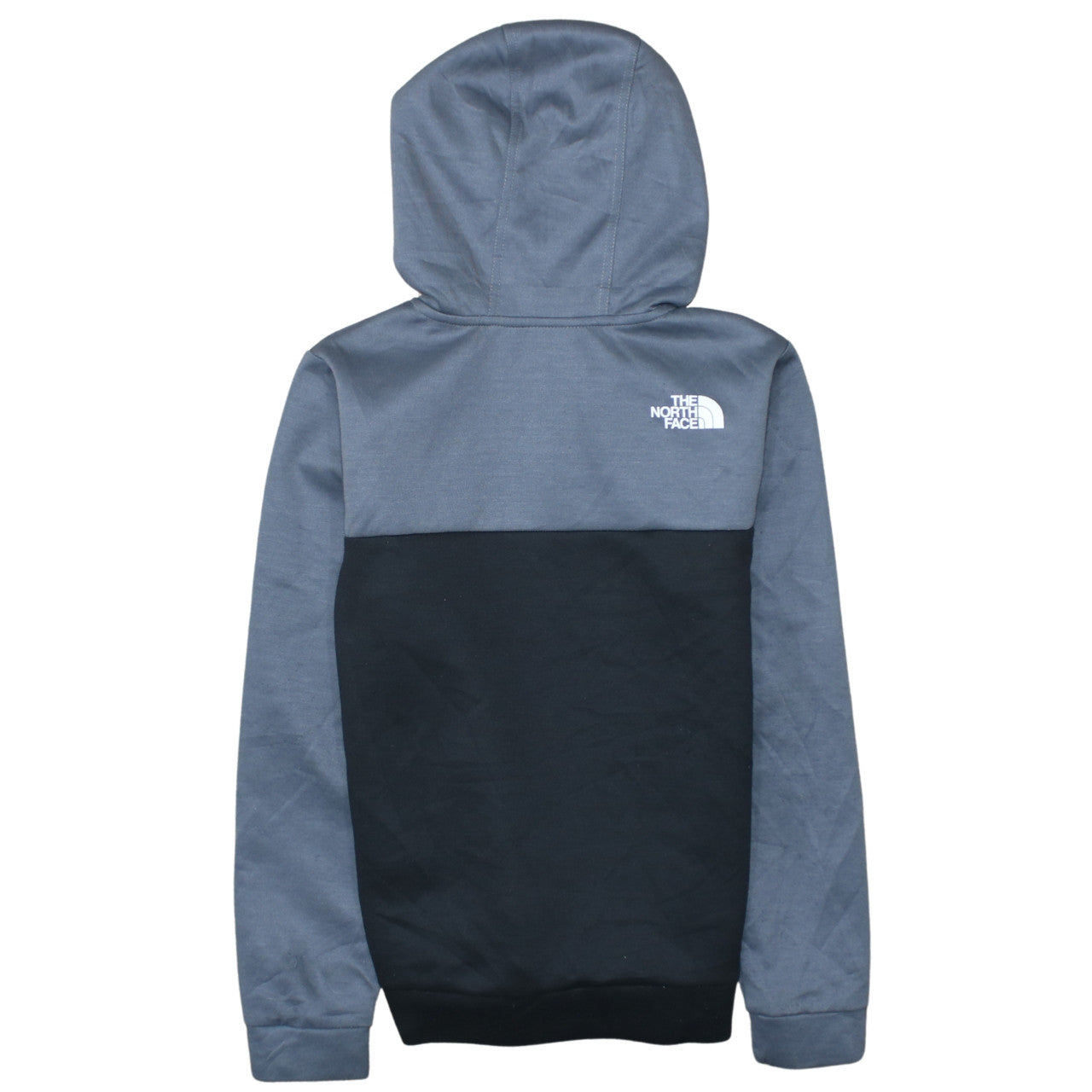 The North Face Boys Grey Black Colourblock 1/4 Zip Pullover Hoodie XL