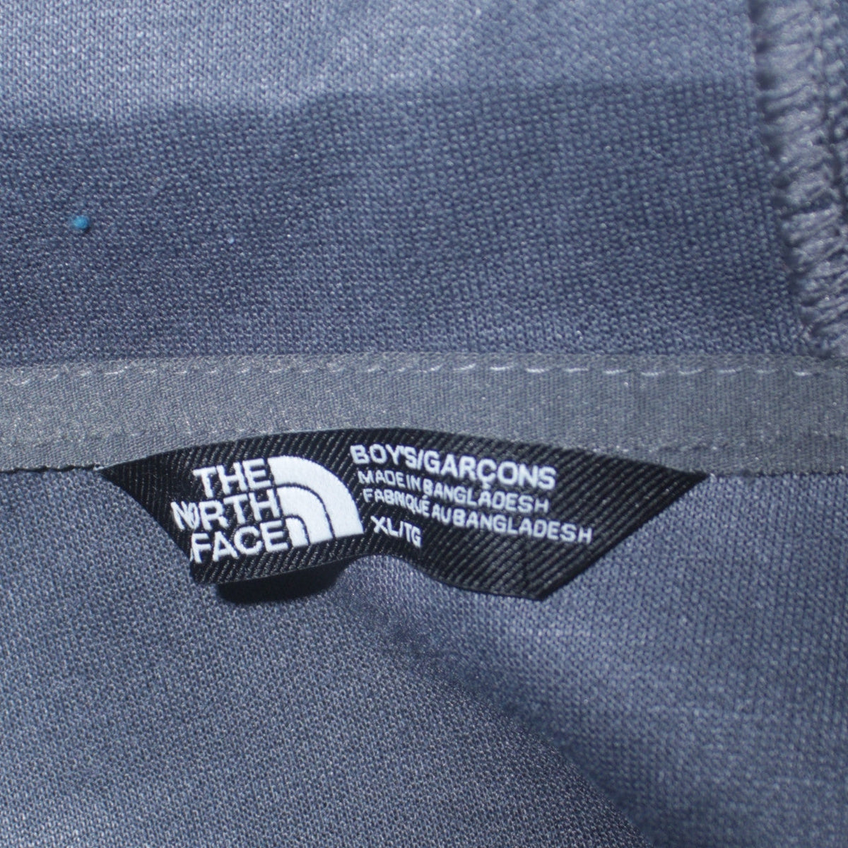 The North Face Boys Grey Black Colourblock 1/4 Zip Pullover Hoodie XL