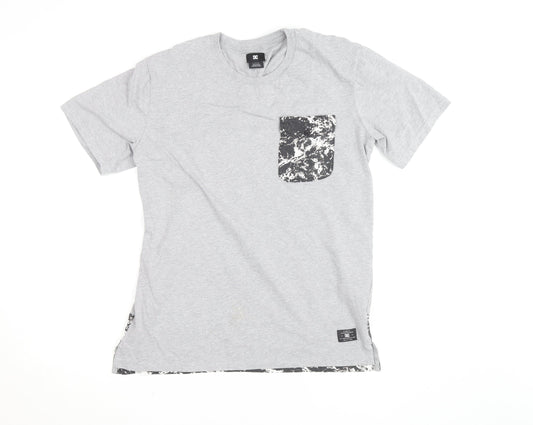 DC Shoes Men's Grey Crew Neck Short Sleeve T-Shirt L
