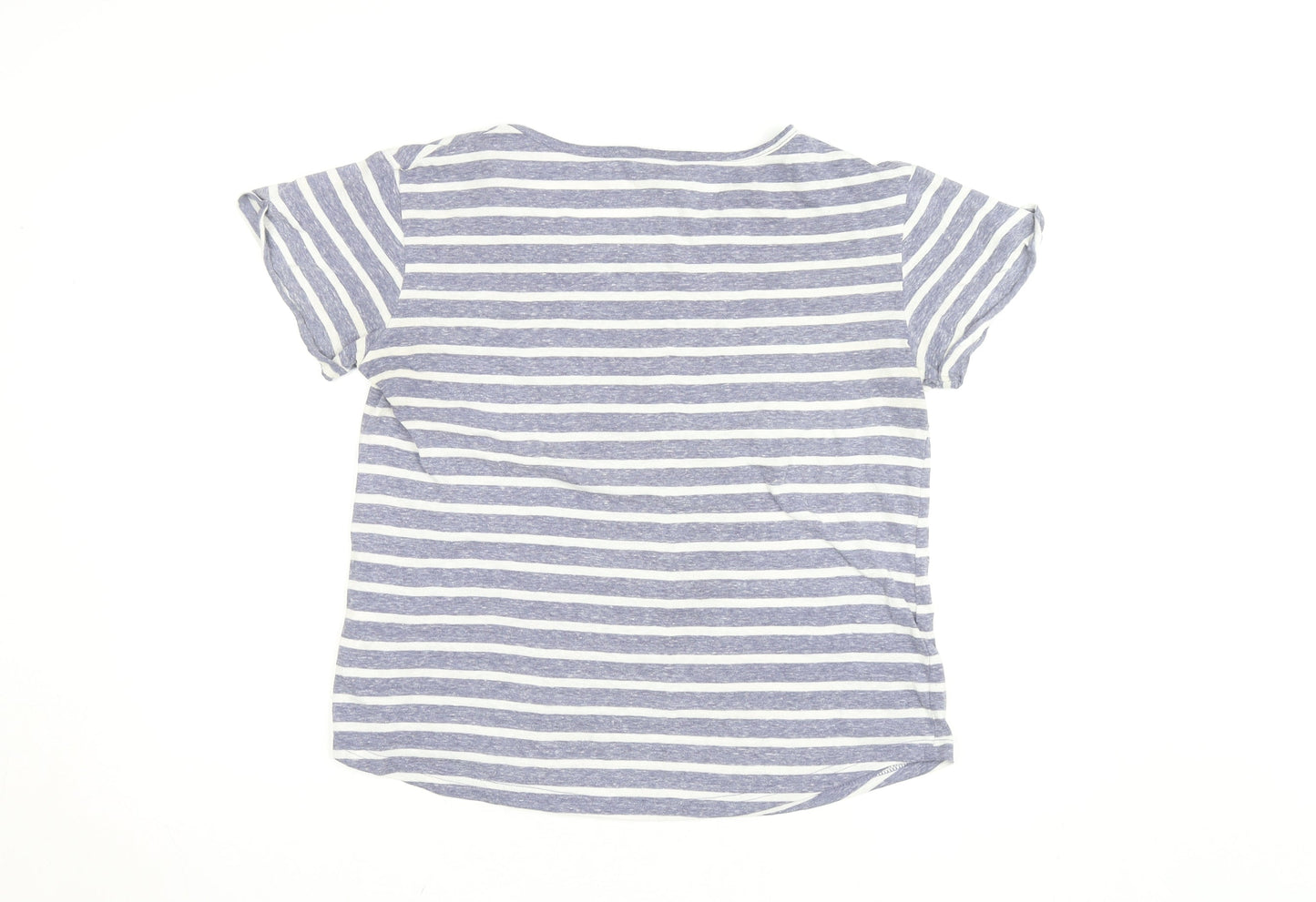 Trespass Womens Blue White Striped Short Sleeve T-Shirt UK 12