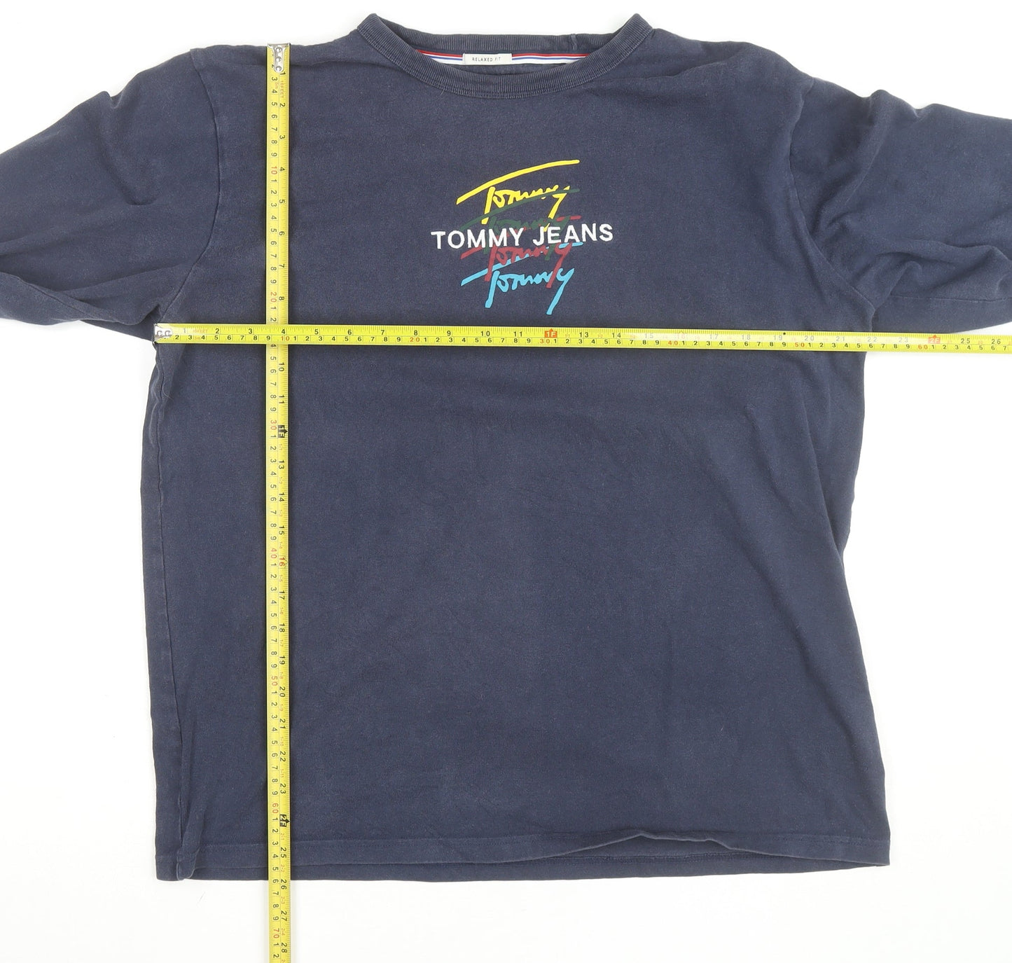 Tommy Jeans Men's Blue 2XL Relaxed Fit Crew Neck Sweatshirt