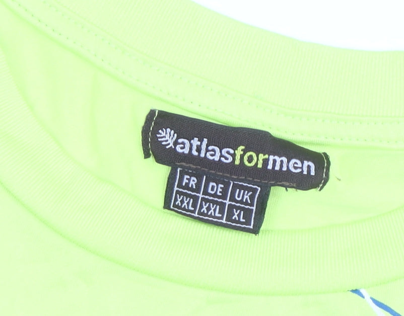 Atlas For Men Yellow XL Sports Graphic T-Shirt for Men