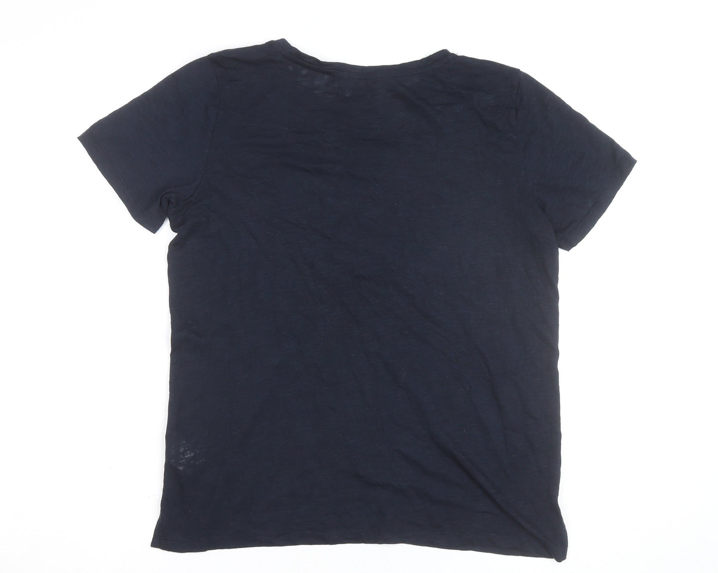 Crew Clothing Company Womens Blue Size 8 Basic Short Sleeve T-Shirt