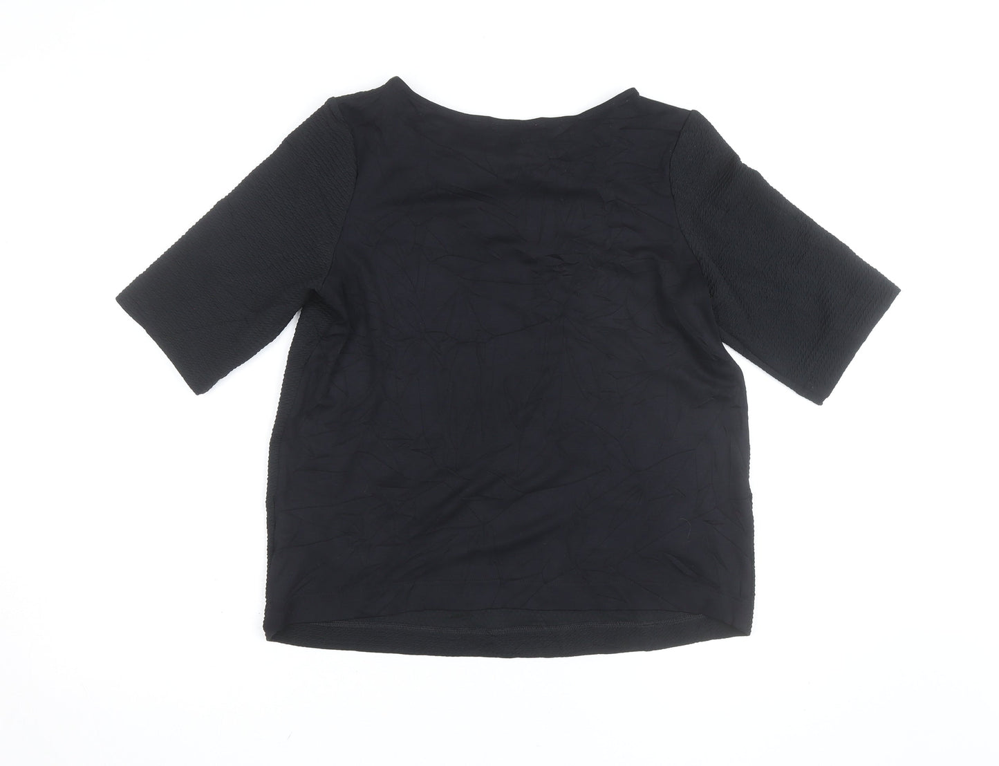 Marks and Spencer Women's Black Size 12 Classic Stretch Blouse