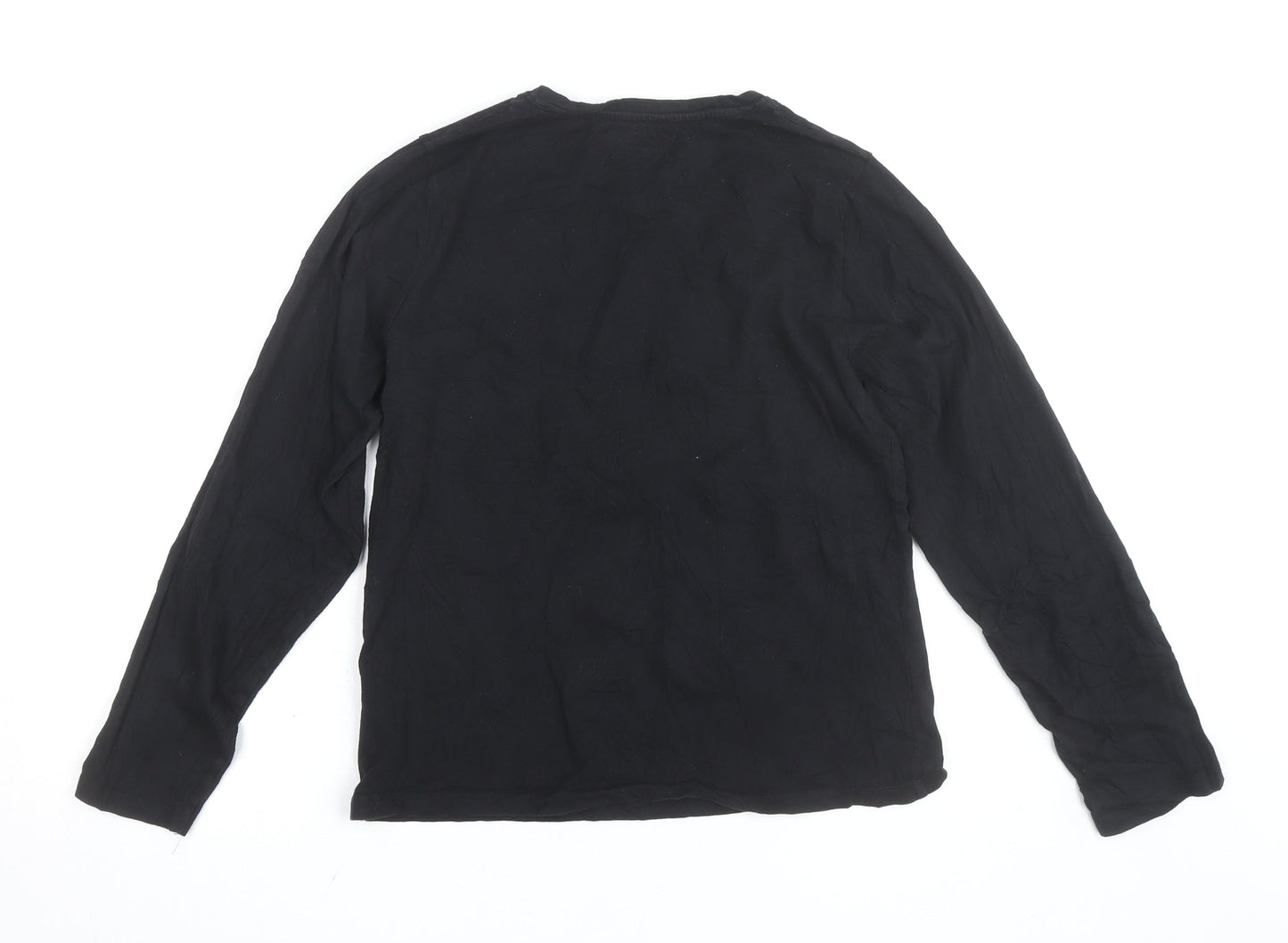 Primark Unisex Black Stranger Things Long Sleeve Cotton Top XS