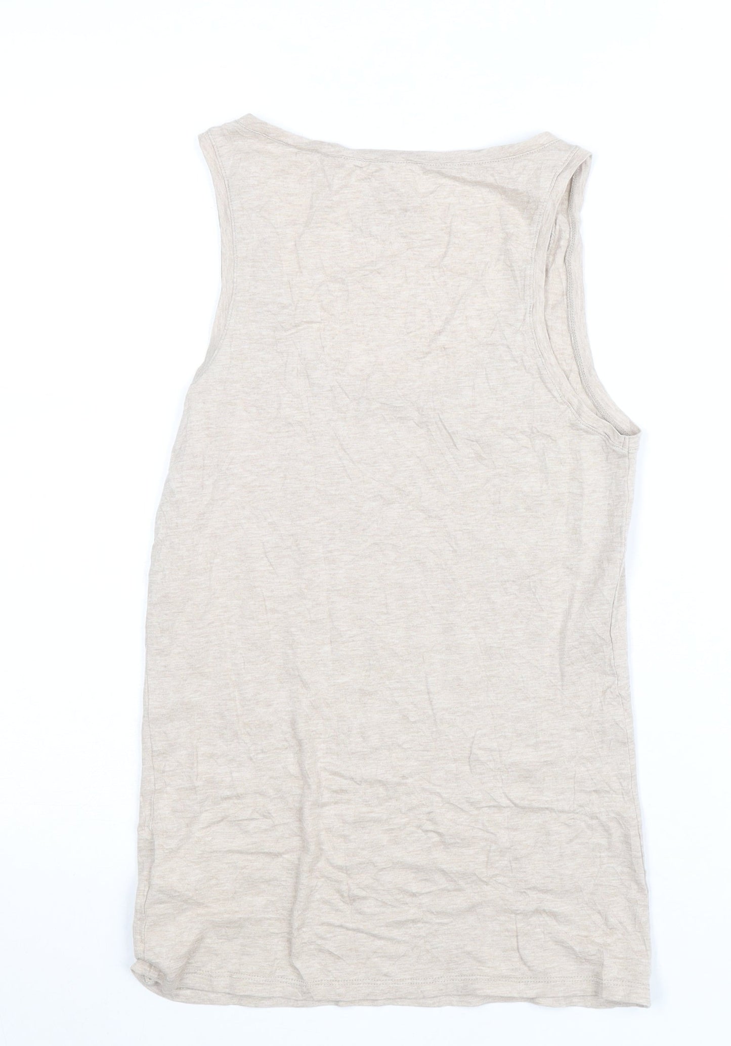 FatFace Women’s Beige Cotton Modal Tank Top Size 10