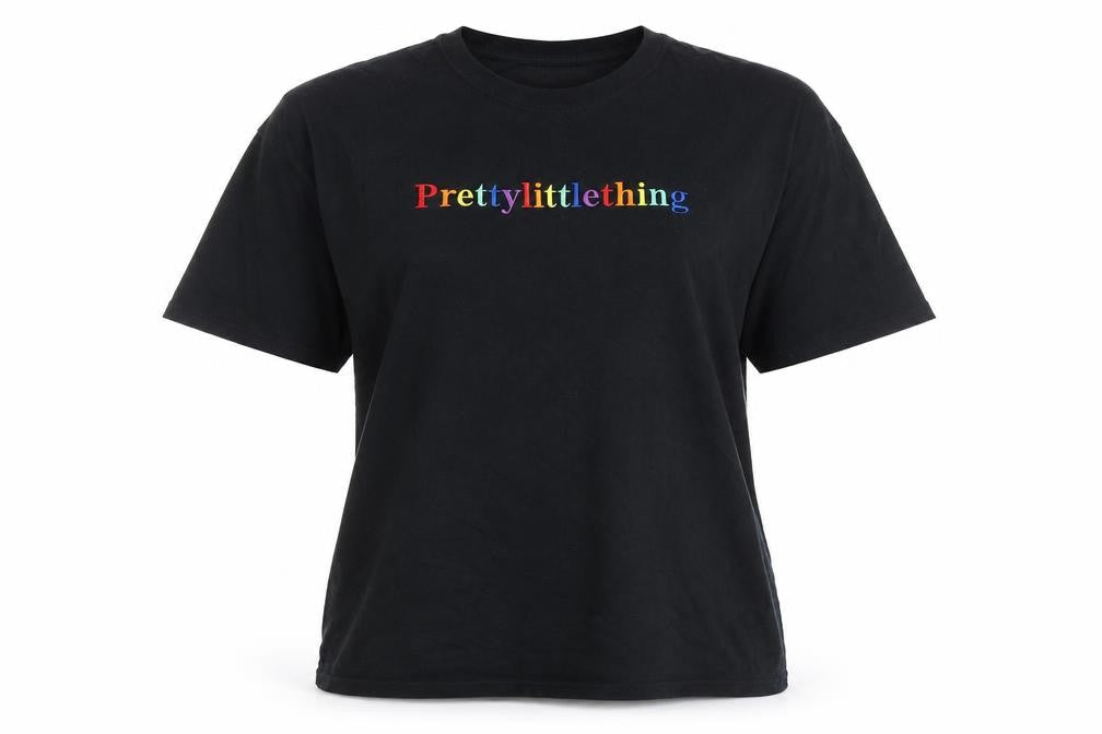 PRETTYLITTLETHING Womens Black L Basic Cotton T-Shirt