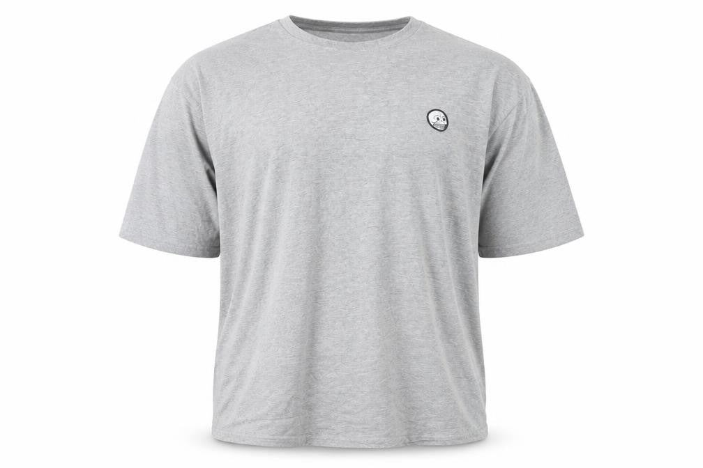 Cheap Monday Men's Grey Skull Logo Crew Neck Cotton T-Shirt M