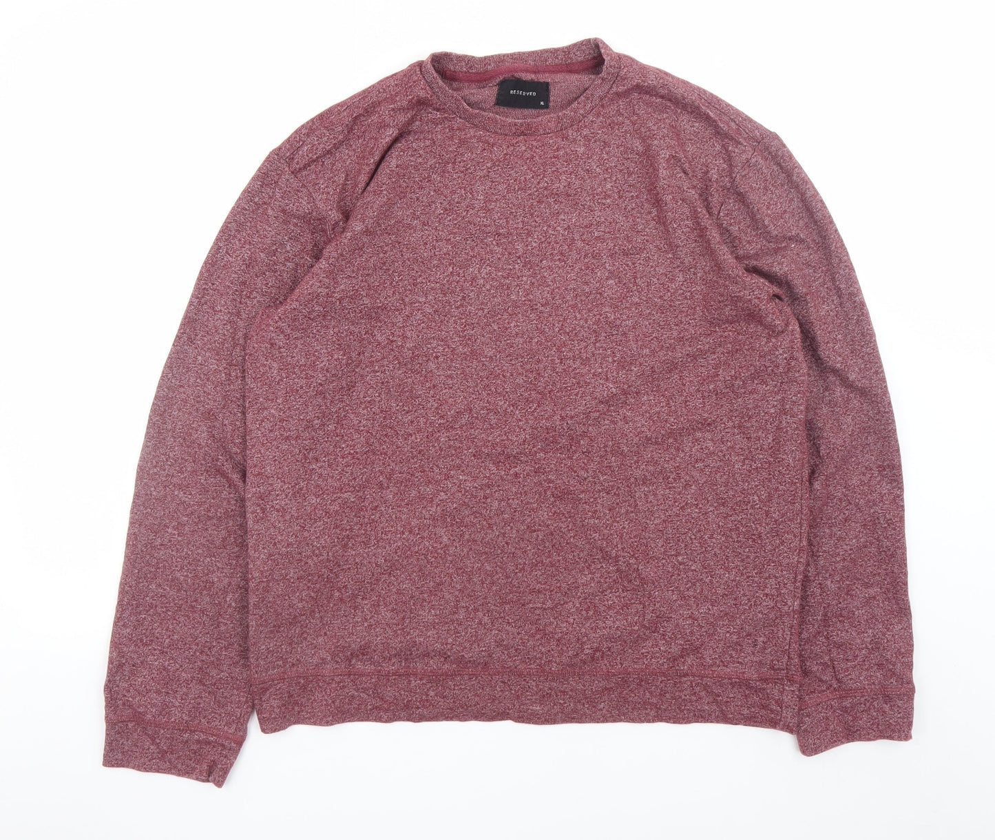 Reserved Men’s Red Long Sleeve Crew Neck Cotton Blend XL T-Shirt