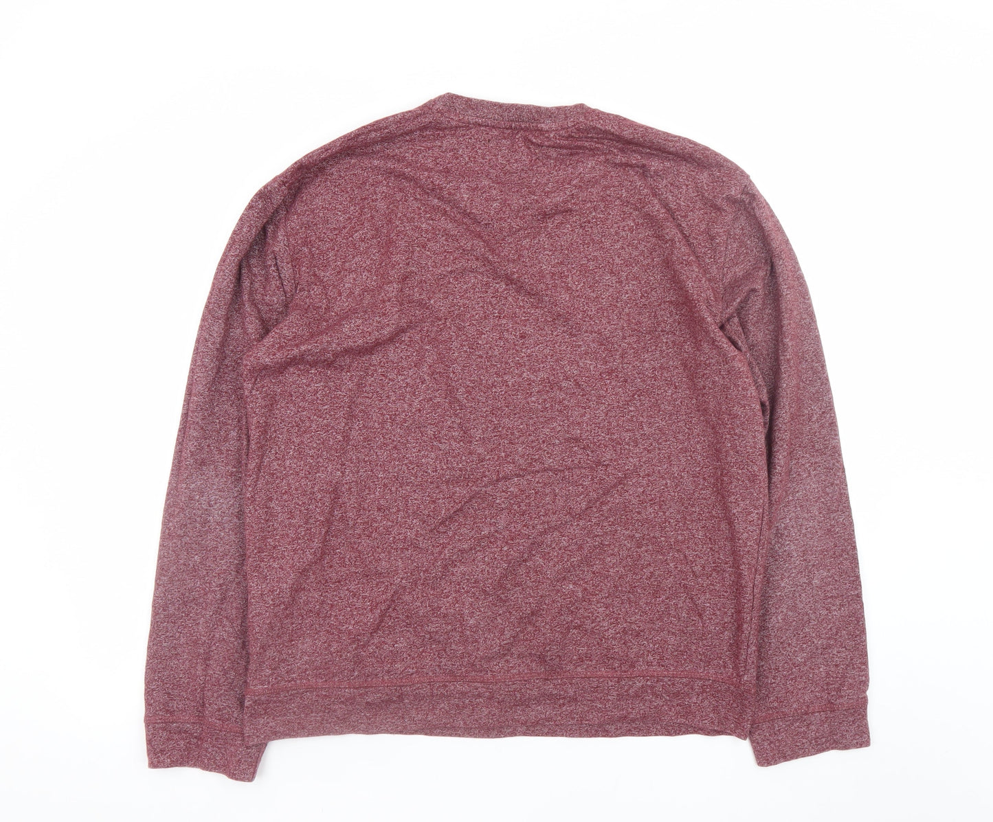 Reserved Men’s Red Long Sleeve Crew Neck Cotton Blend XL T-Shirt