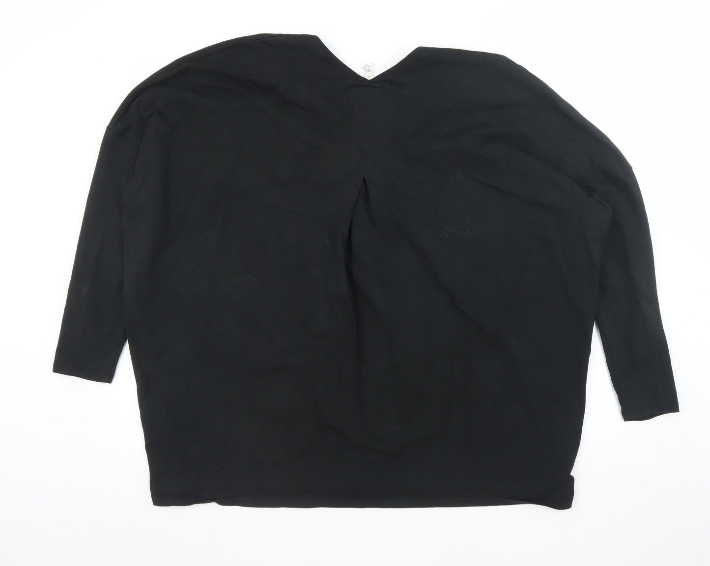Thought Women's Black V-Neck Long Sleeve Cotton Blouse M