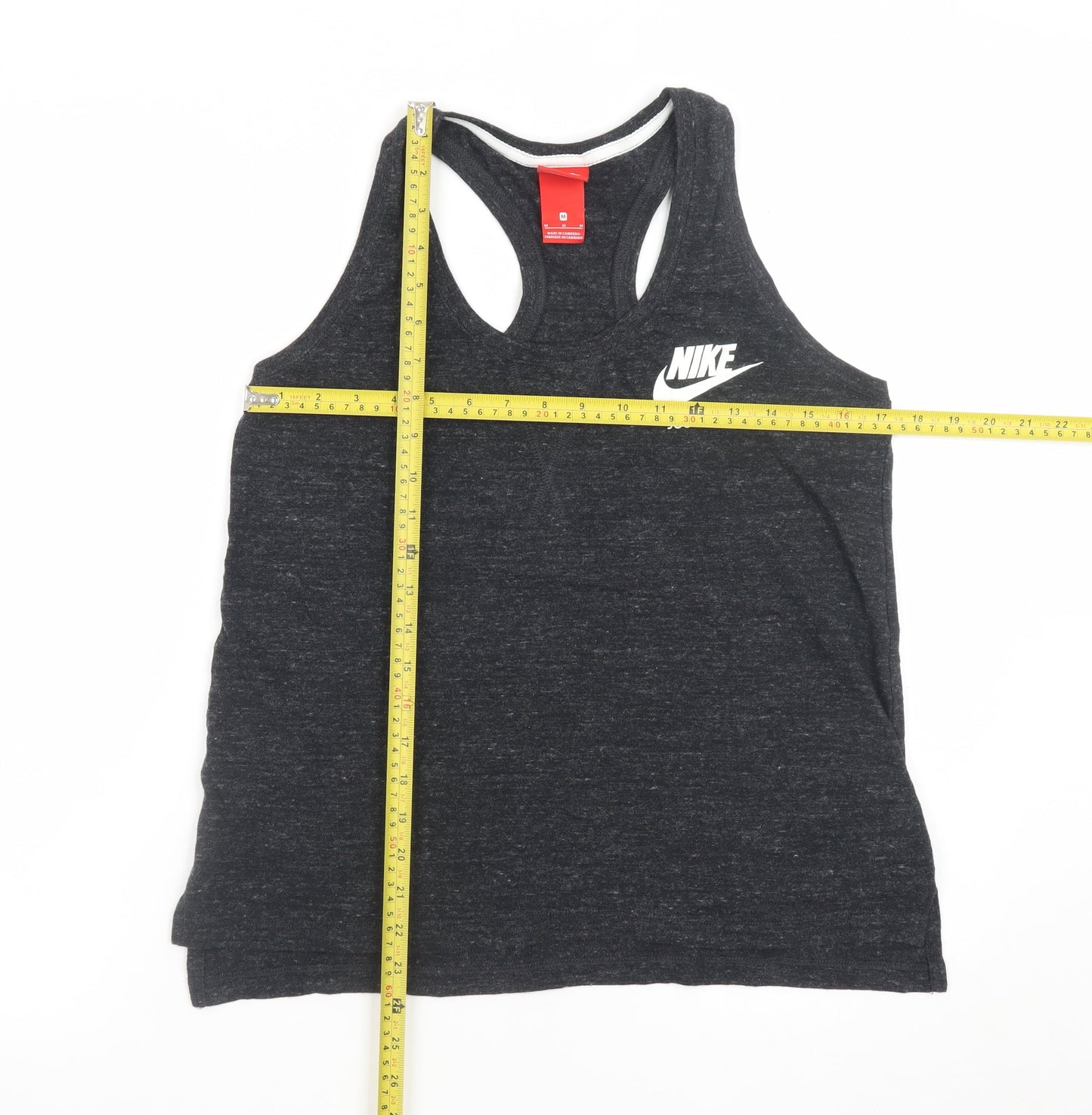 Nike Men's Black Sleeveless Sports T-Shirt M Cotton Blend