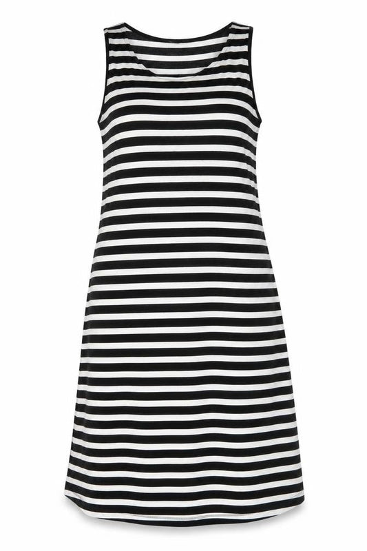 Marks & Spencer Women's Black Striped Tank Dress Size 8