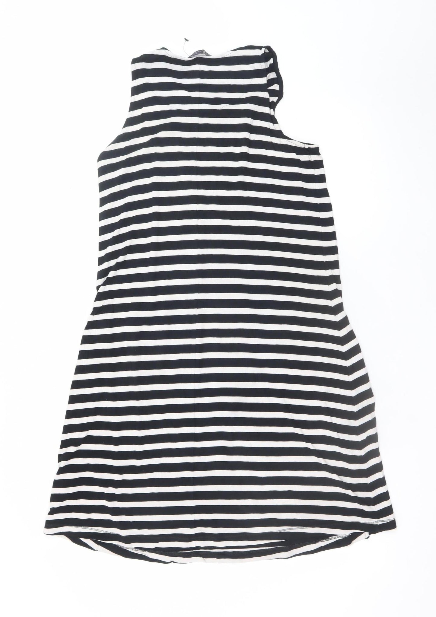 Marks and Spencer Women's Black Striped Tank Dress Size 8