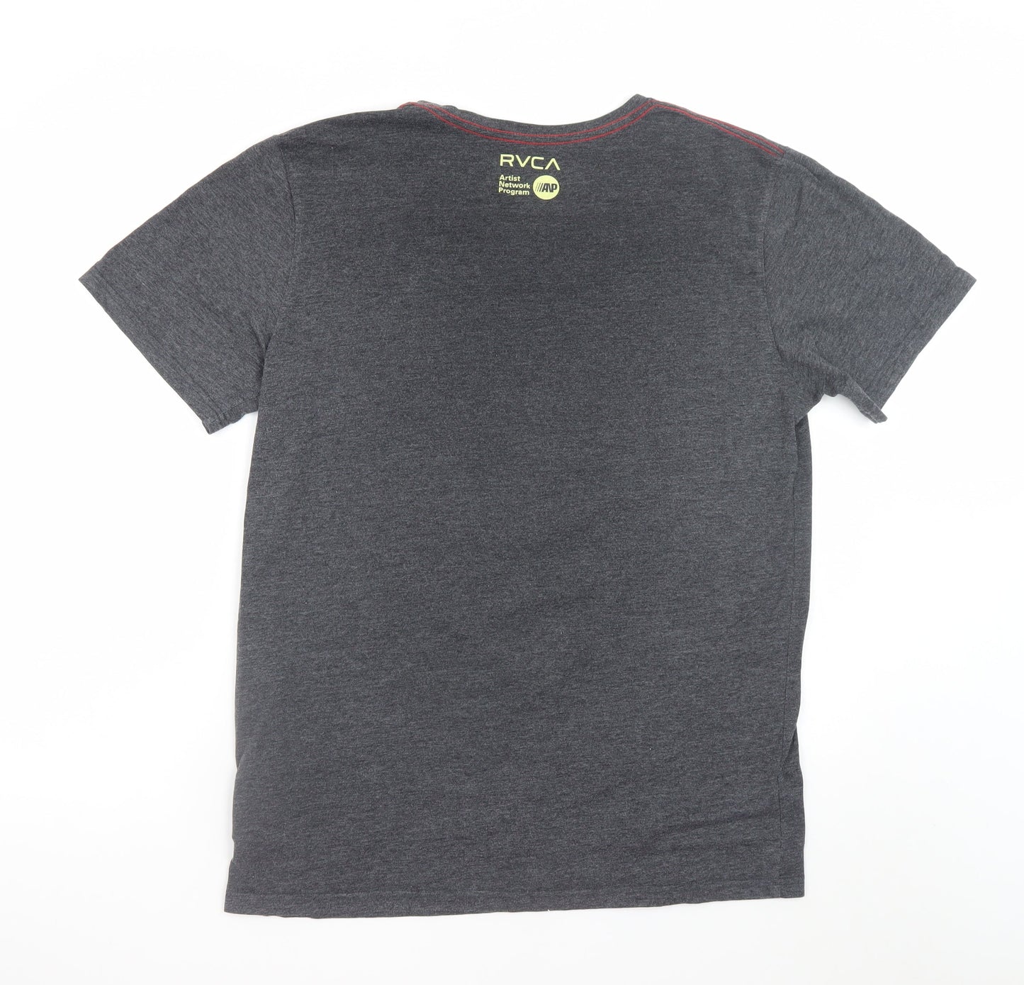 RVCA Men's Grey Large Animal Art Graphic T-Shirt